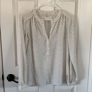 Ann Taylor Loft Long Sleeve Satin Top - XS